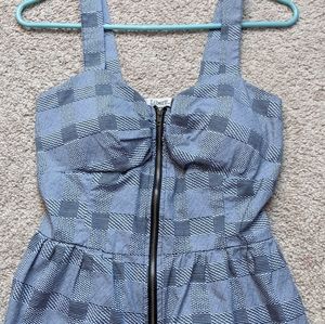 Padded Zip-Up Tank Top